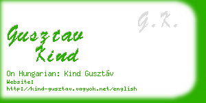 gusztav kind business card